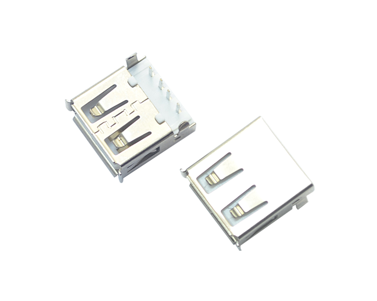 USB AF 4P 90° 沉板白铁