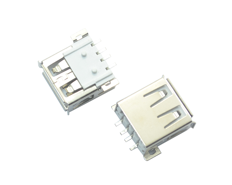 USB AF 4P SMT 全贴白铁