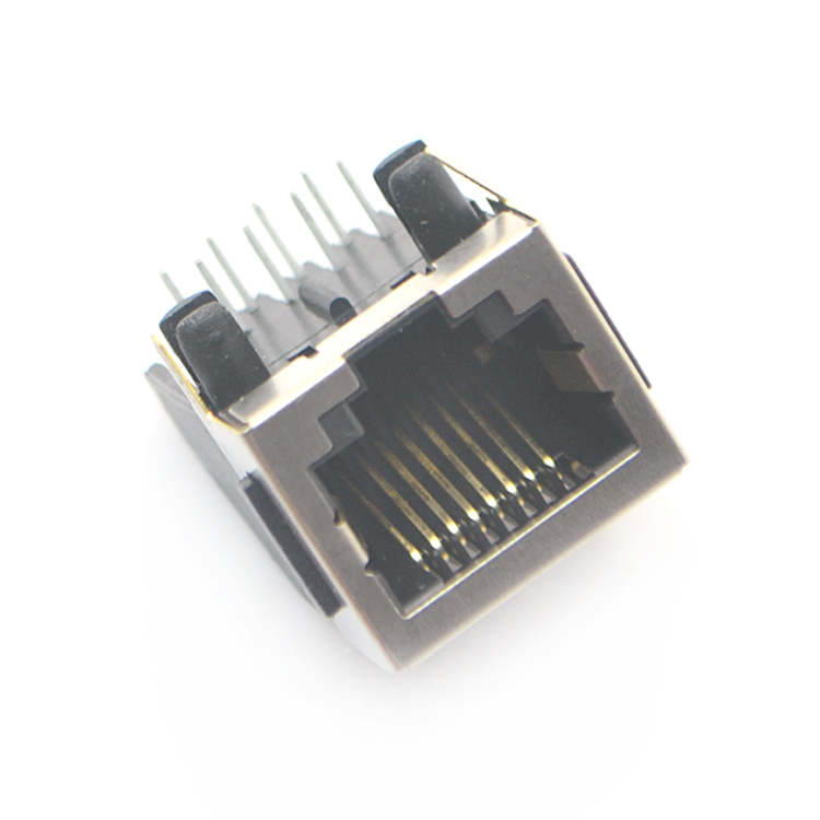 RJ45-8P8C 半包 带耳 弯插